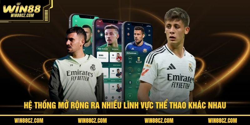 Hệ thống mở rộng ra nhiều lĩnh vực thể thao khác nhau